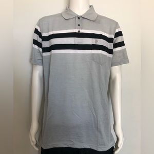 Platoon Gray Polo with Black and White stripes